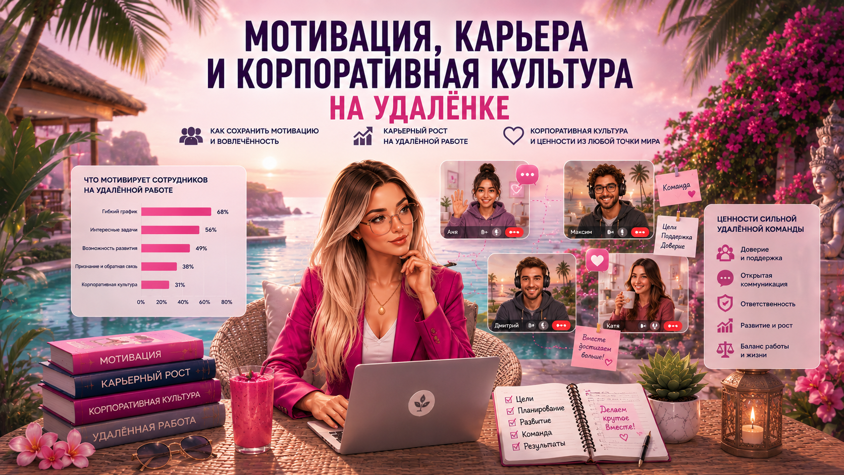 Мотивация, карьера и корпоративная культура на удалёнке: опрос 100 сотрудников