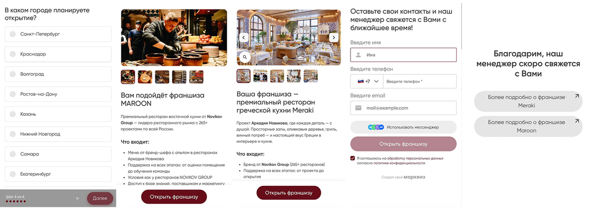 Результаты квиза две франшизы