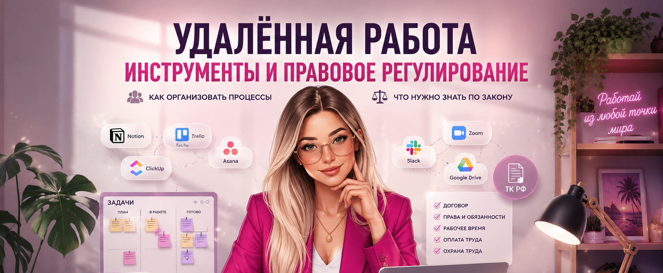Удалённая работа: инструменты, право и человеческий фактор