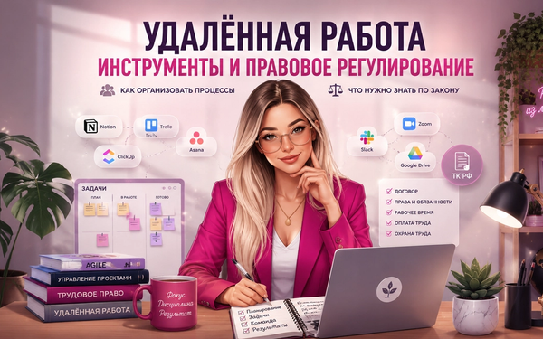 Удалённая работа: инструменты, право и человеческий фактор