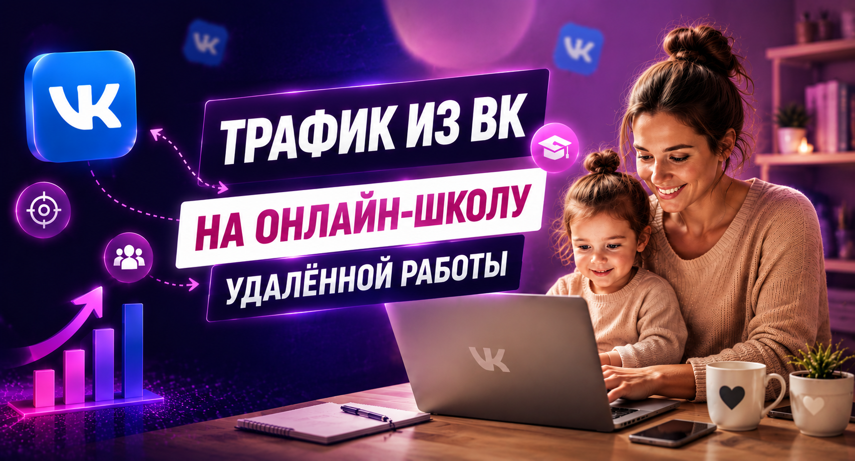 Стоимость клика 11₽ в ВК для онлайн-школы интернет-профессий