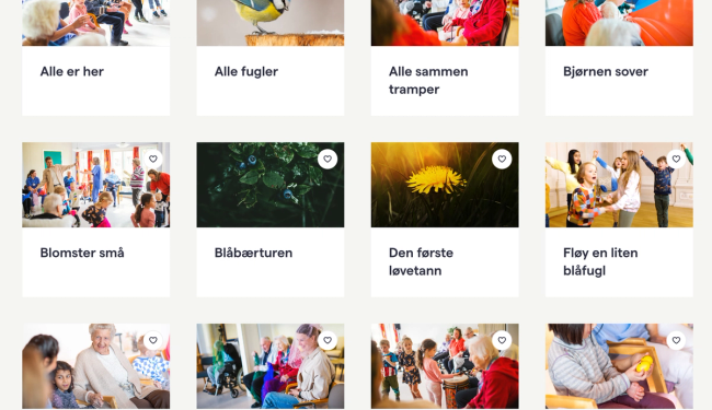 sangbanken fylt med enkeltsanger
