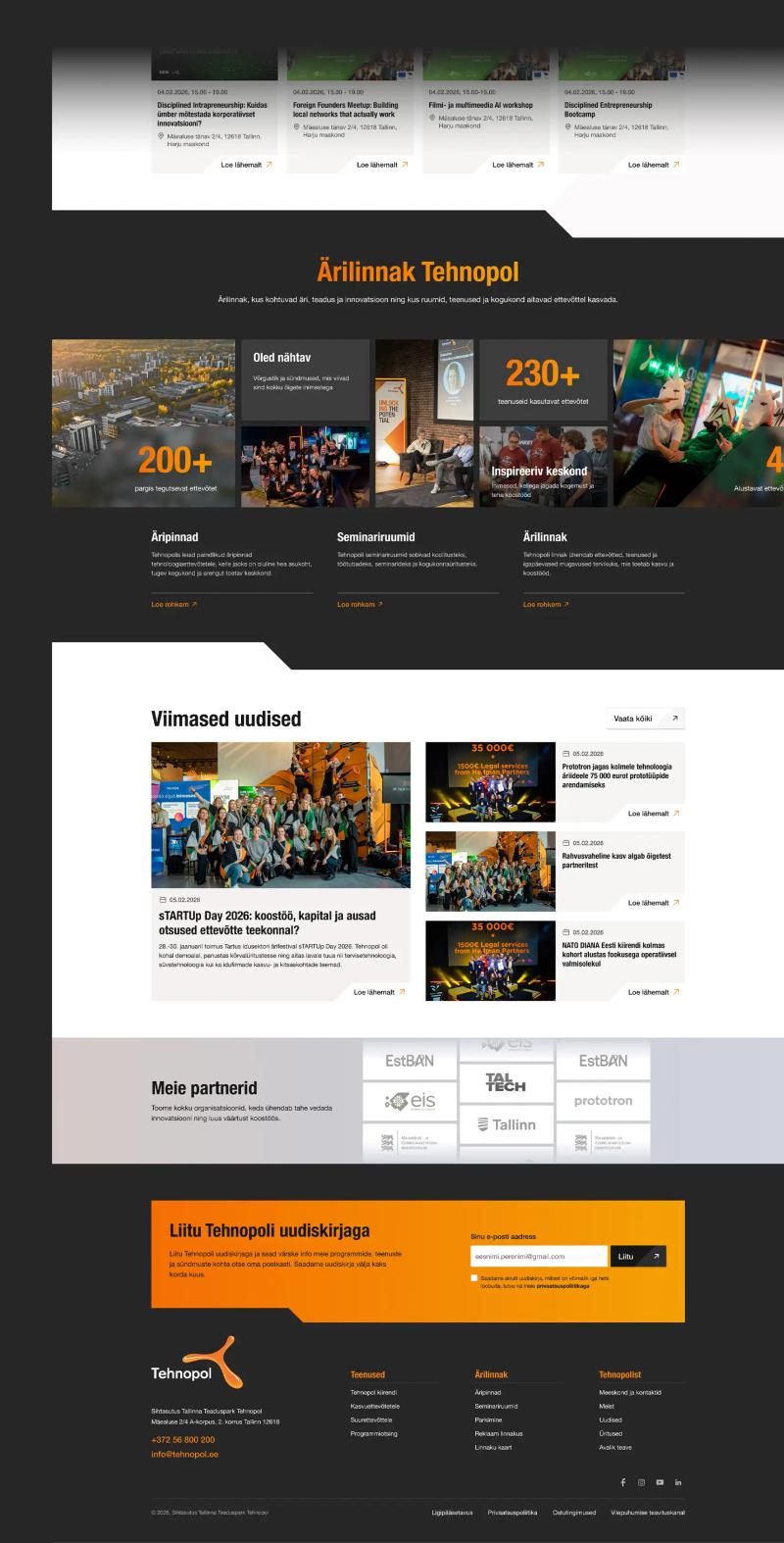 Tehnopoli ärilinnaku, uudiste ja partnerite tutvustus