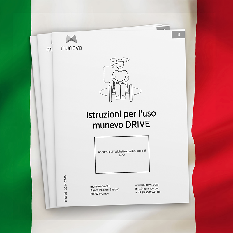 Istruzioni per l'uso davanti alla bandiera italiana