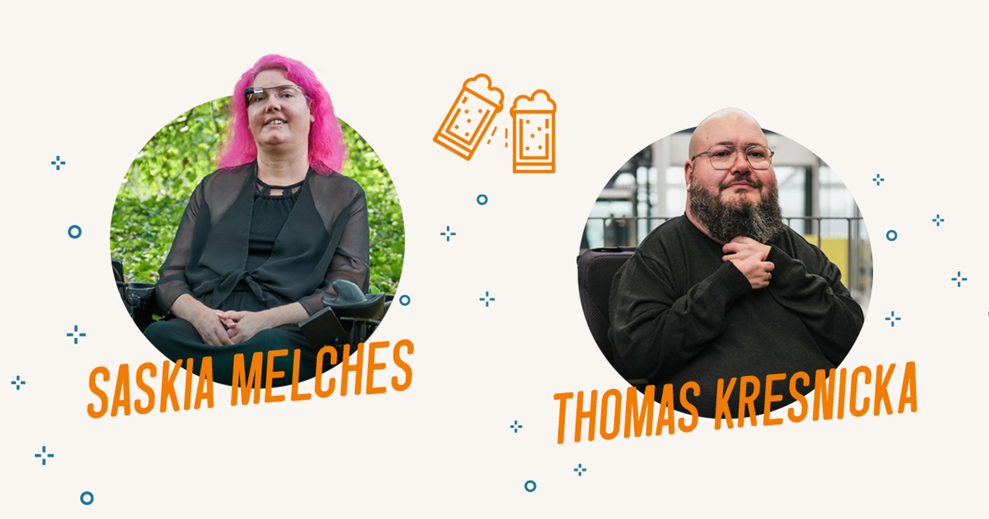 Foto der Stammtisch Moderatoren: Saskia Melches und Thomas Kresnicka