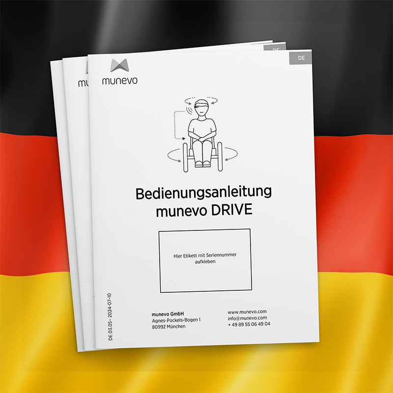 Manual on top of german flag