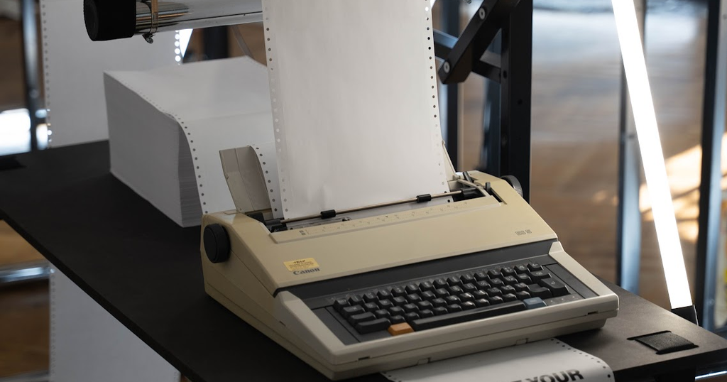 Typewriter at the Exhibition