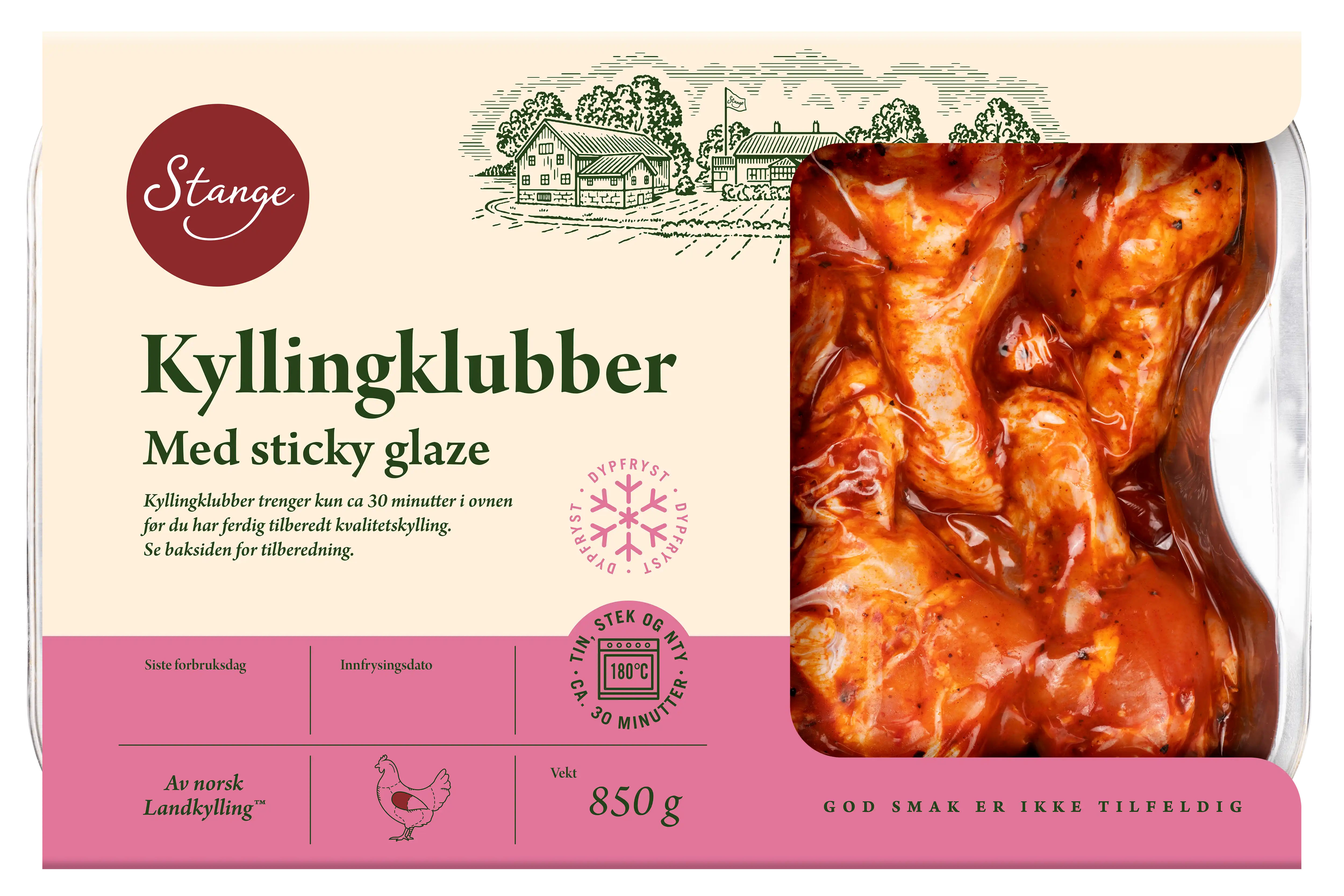 Kyllingklubber sticky glaze fryst