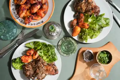 Kyllinglår og grillet potetsalat med nduja