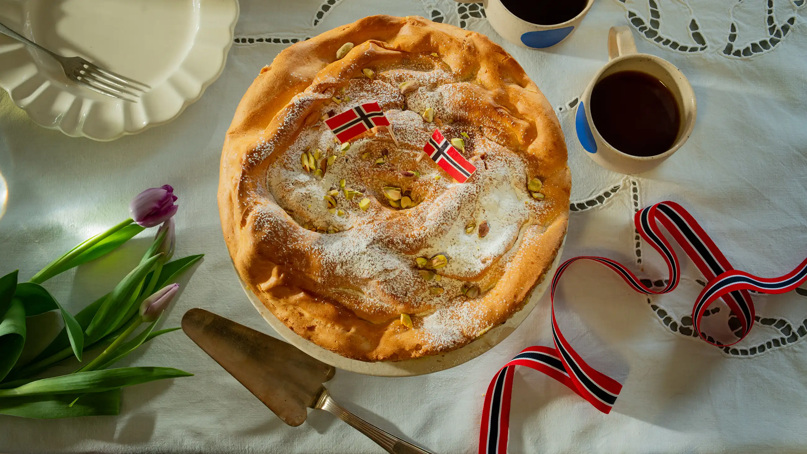Karpata med pistasjekrem