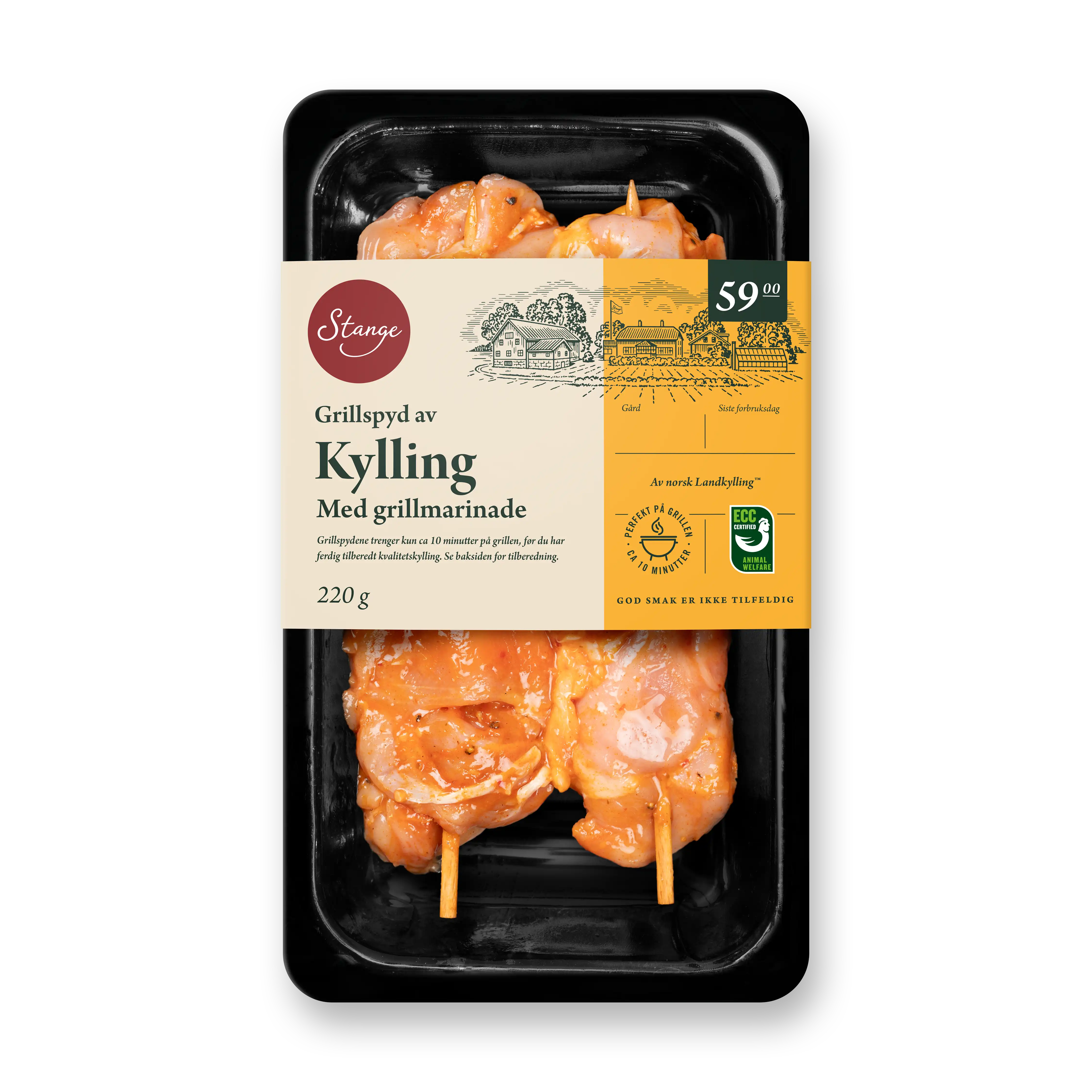 Grillspyd av Kylling med grillmarinade