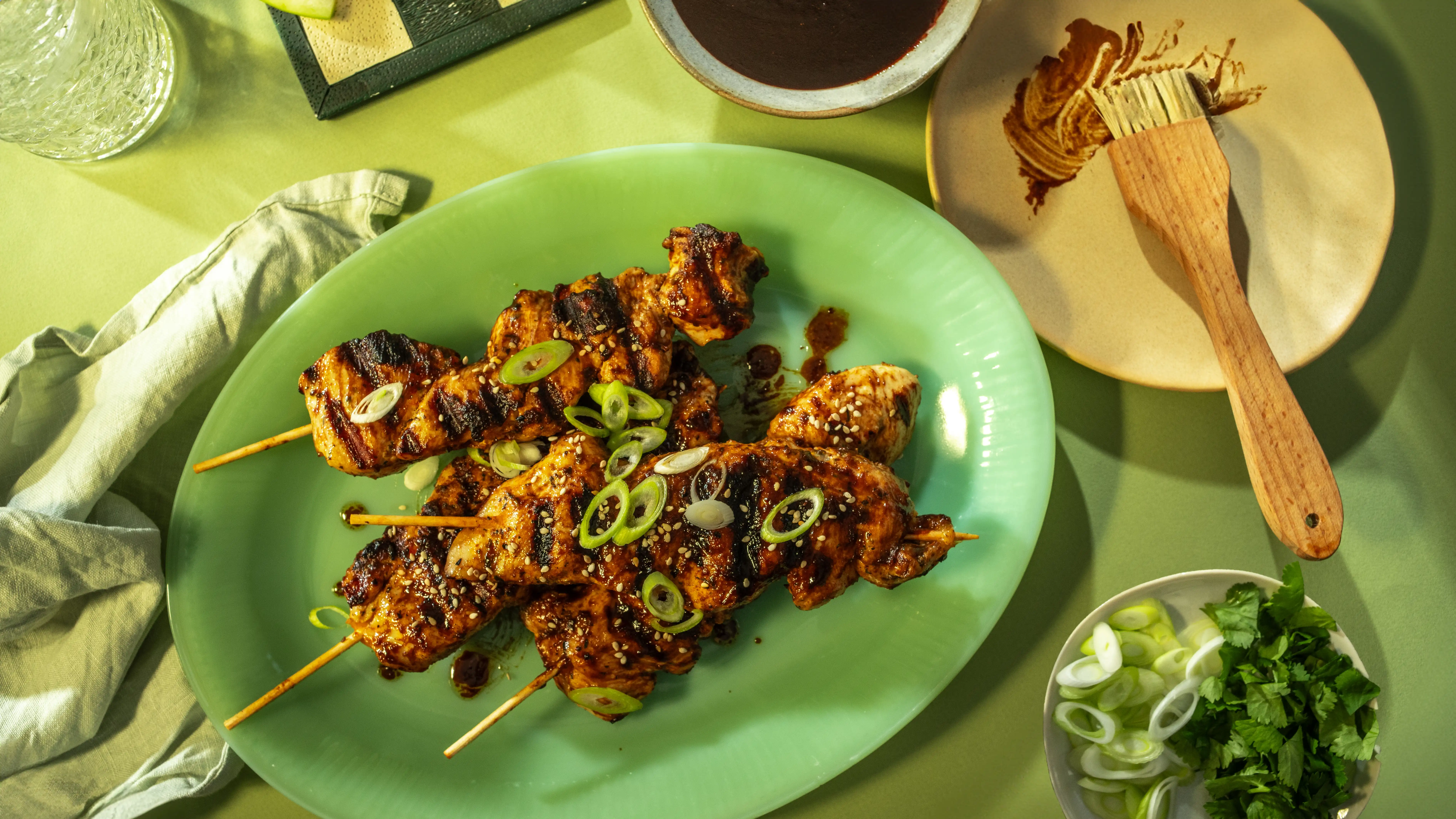 Kyllingspyd med hjemmelaget yakitori-saus