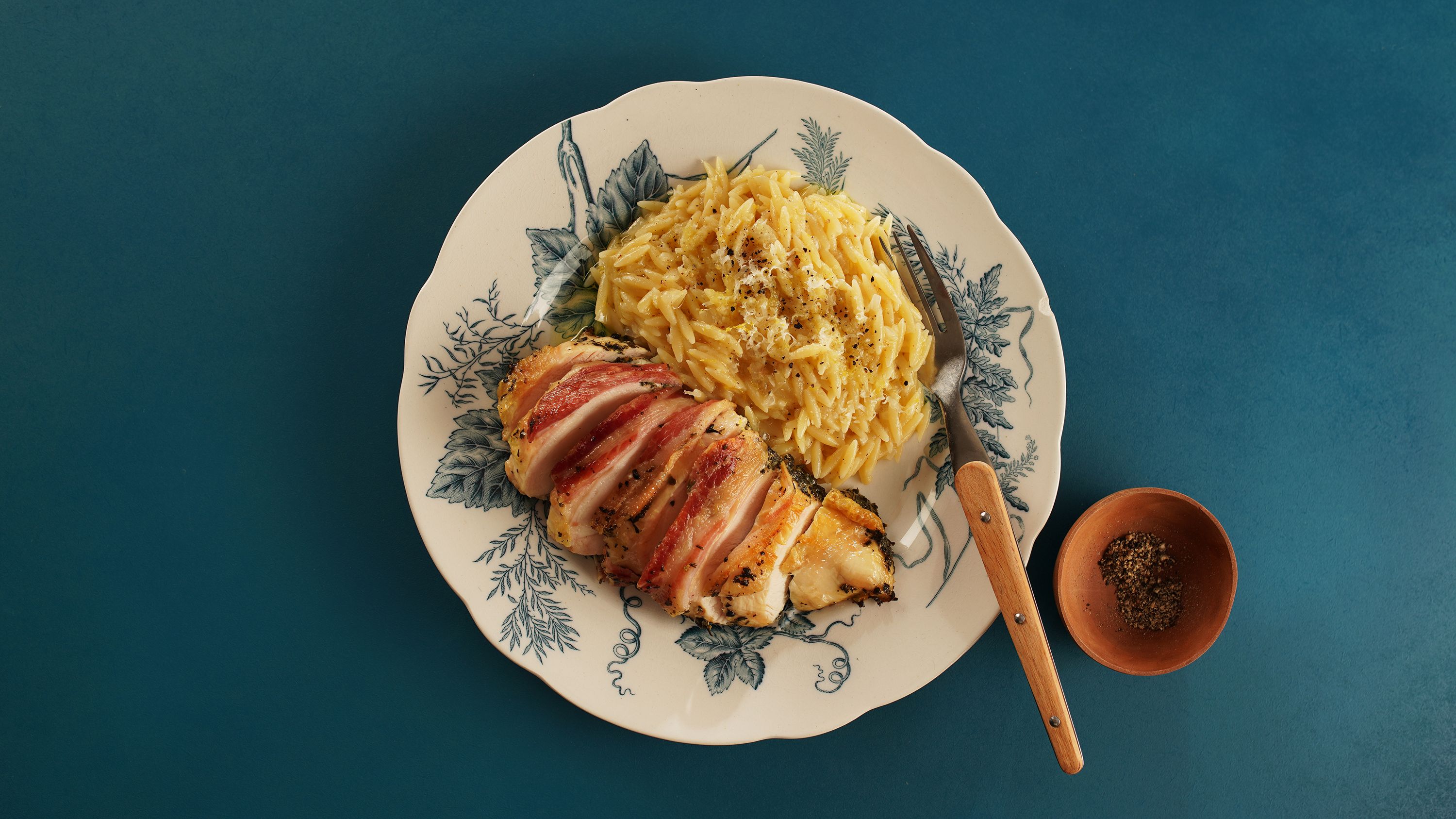 Orzo al limone med kylling