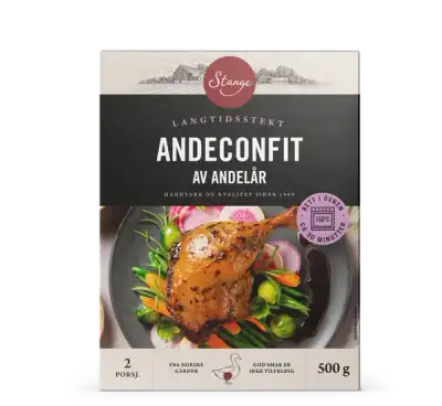 Andeconfit langtidsstekt andelår