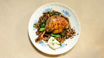 Andeconfit med franske linser