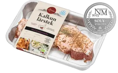 Kalkunlårstek med peppermiks