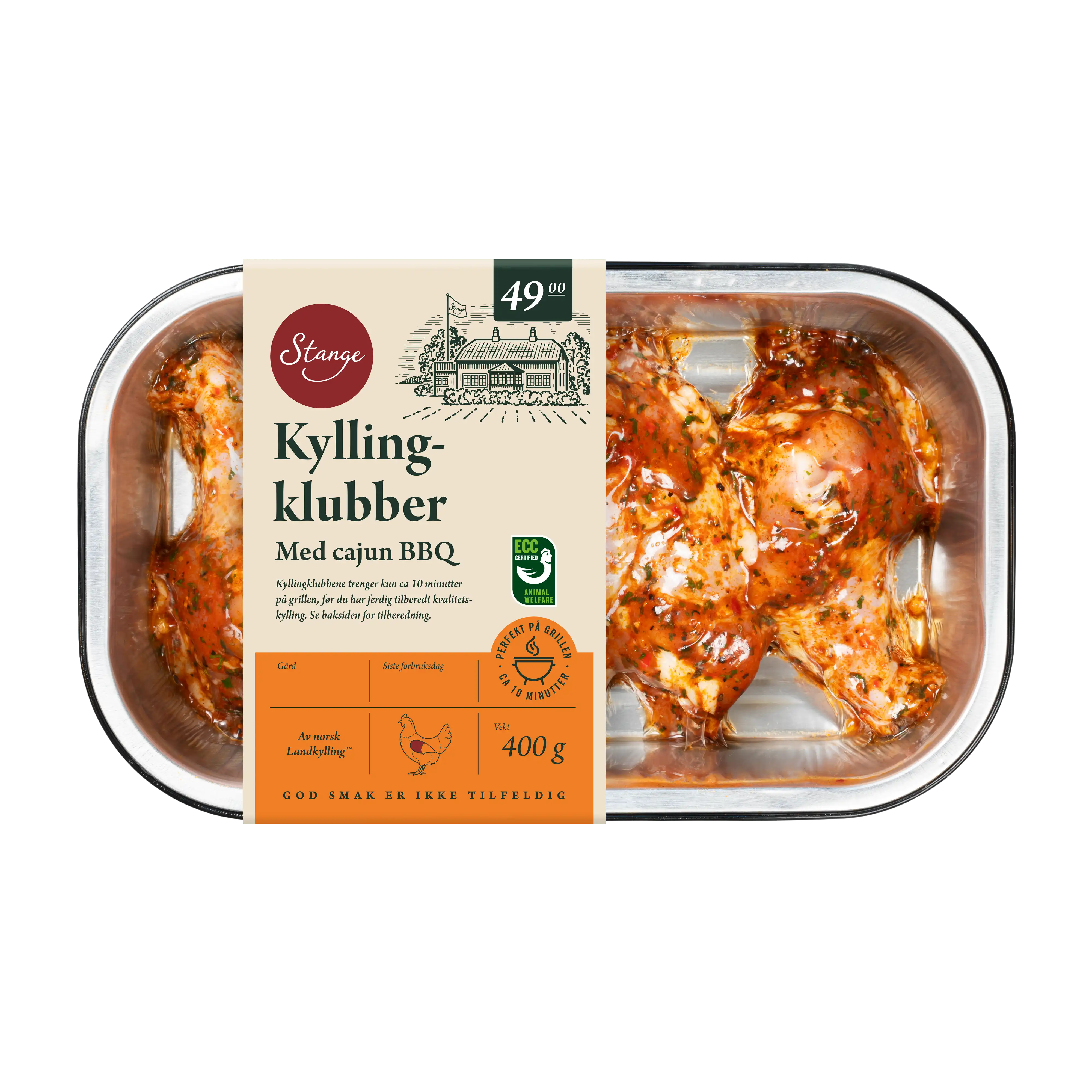 Kyllingklubber med Cajun BBQ