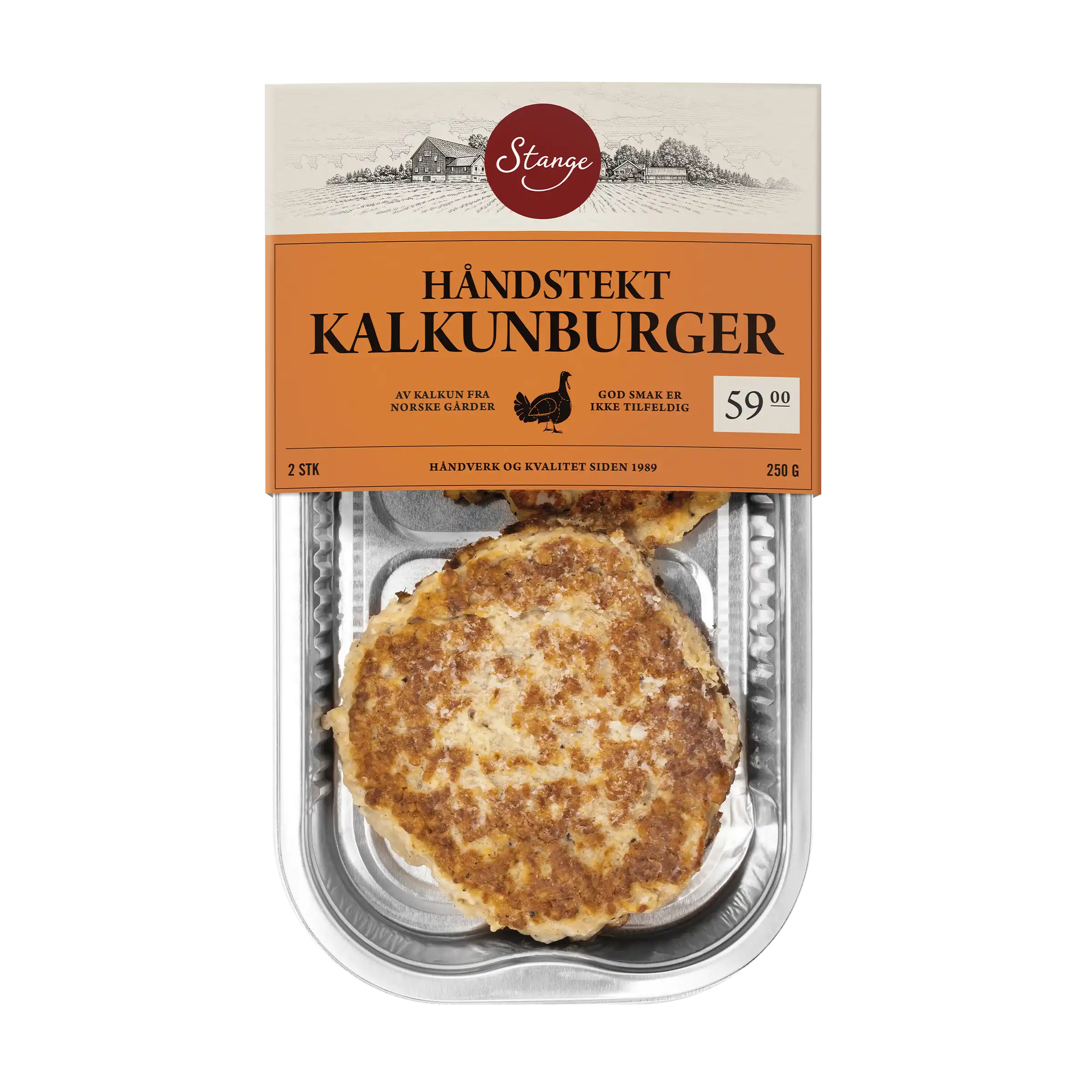Håndstekt kalkunburger