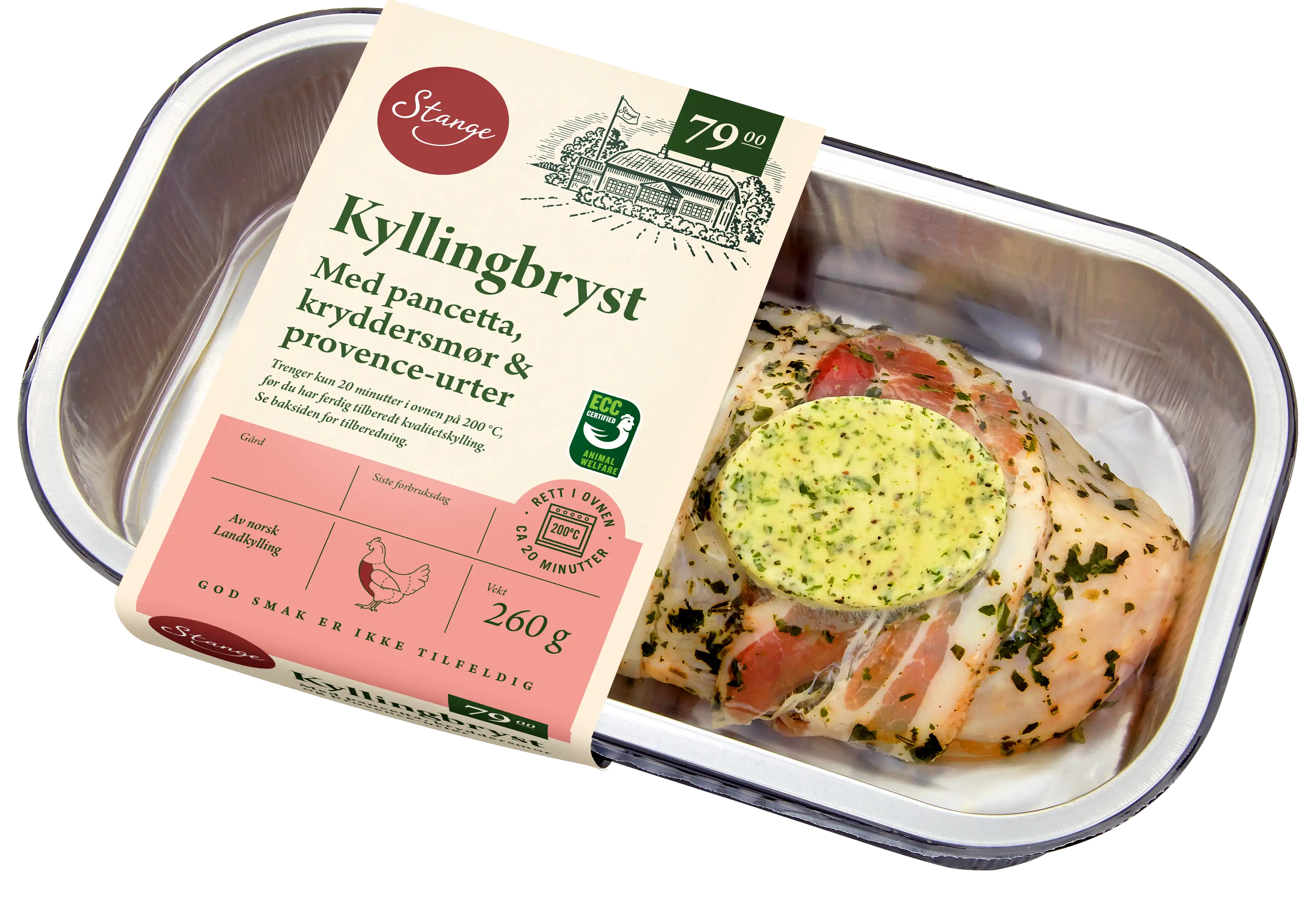 Kyllingbryst med pancetta, kryddersmør & Provence-urter