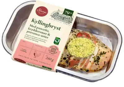Kyllingbryst med pancetta, kryddersmør & Provence-urter