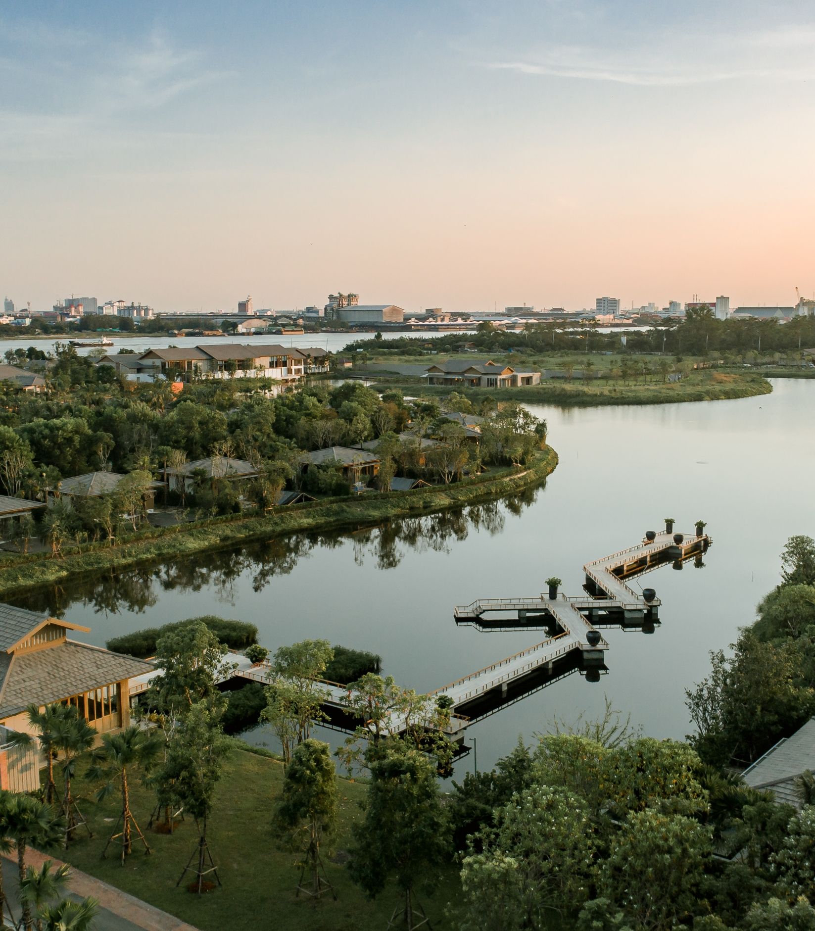 RAKxa Wellness property nestled on the leafy green shores of Bangkok’s Chao Phraya River