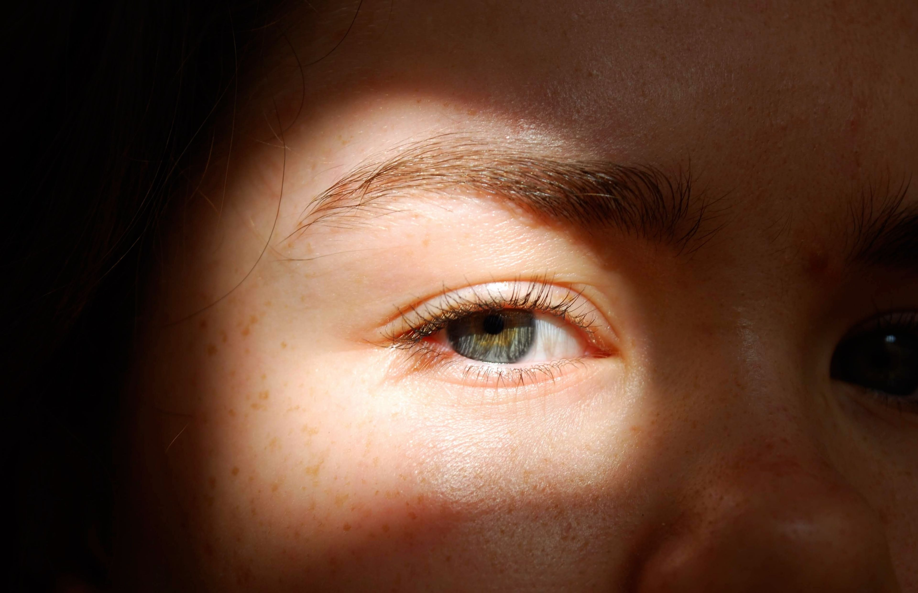 Close up of woman’s eyes