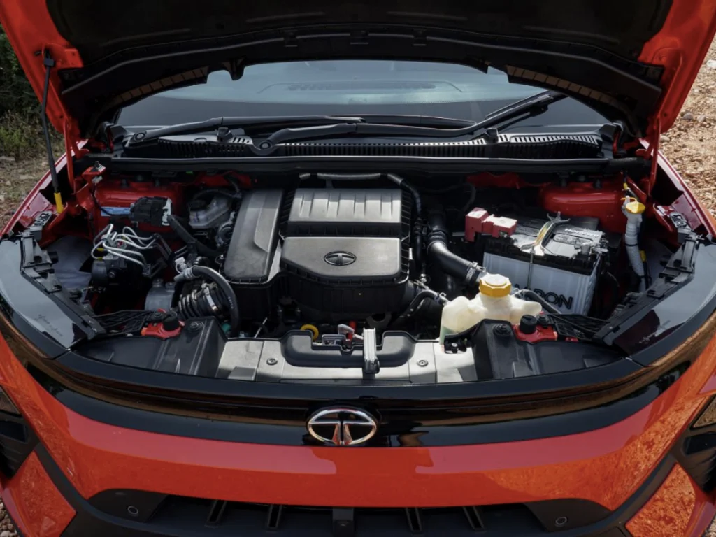 Engine bay of the Tata Nexon iCNG