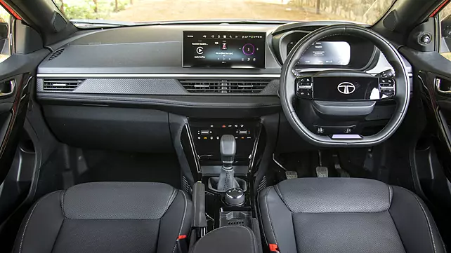 Interior view showing the dashboard and infotainment screen