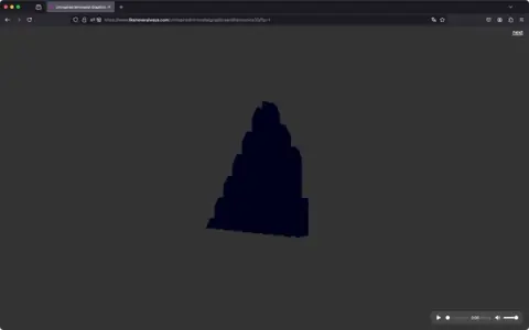 uninspired minimalist graphics and harmonica 3D