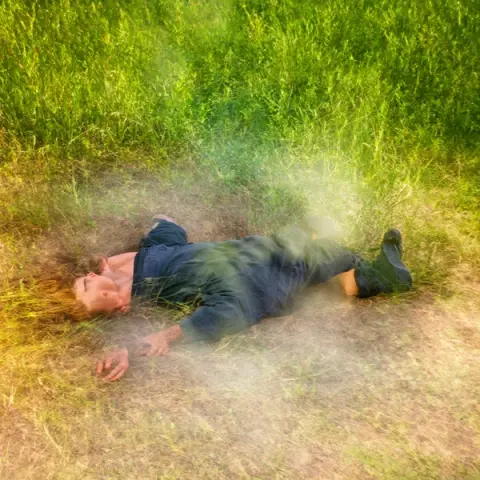 Lying in the grass