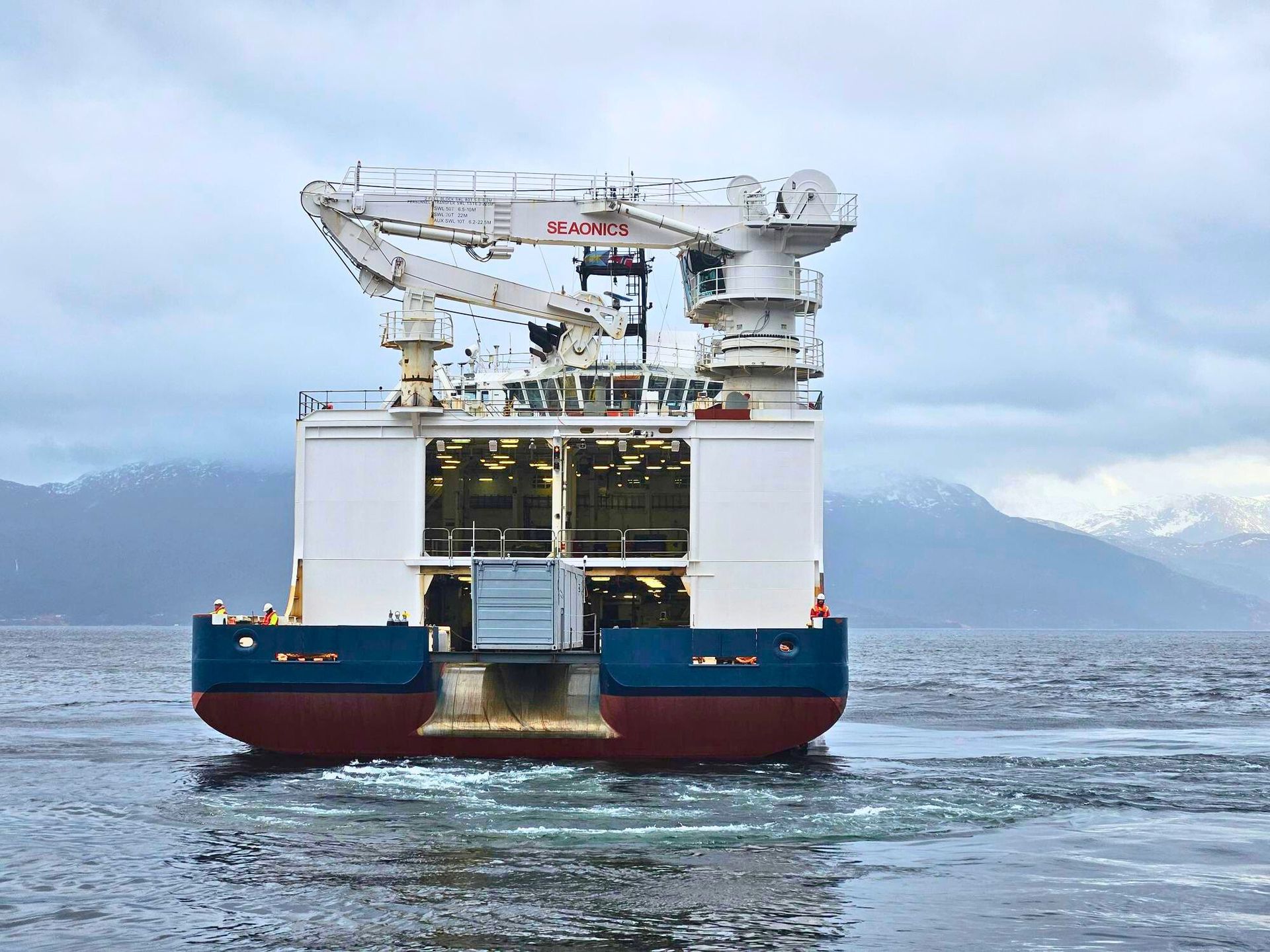  The 50T offshore crane installed aboard the upgraded Argeo Venture