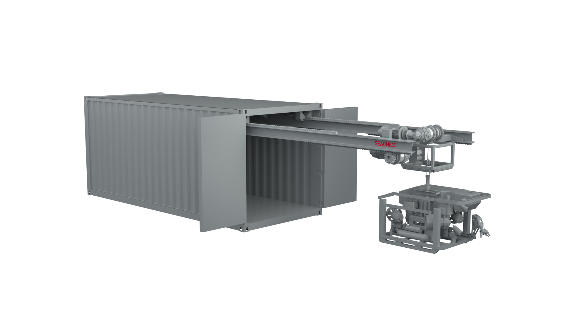 Container LARS for ROV