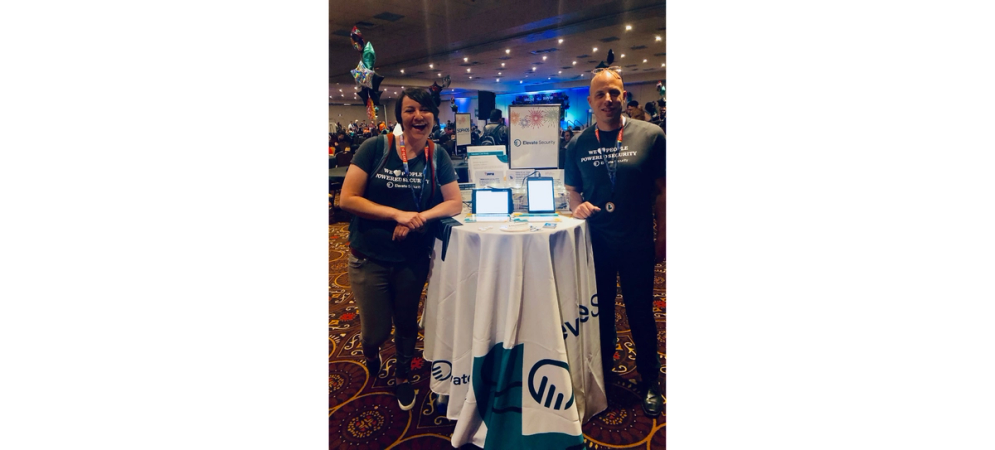 Two Elevate employees at BSides Las Vegas