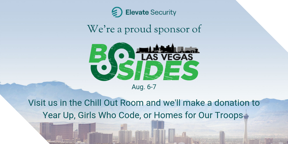 An image promoting Elevate's sponsorship for BSides Las Vegas 2019