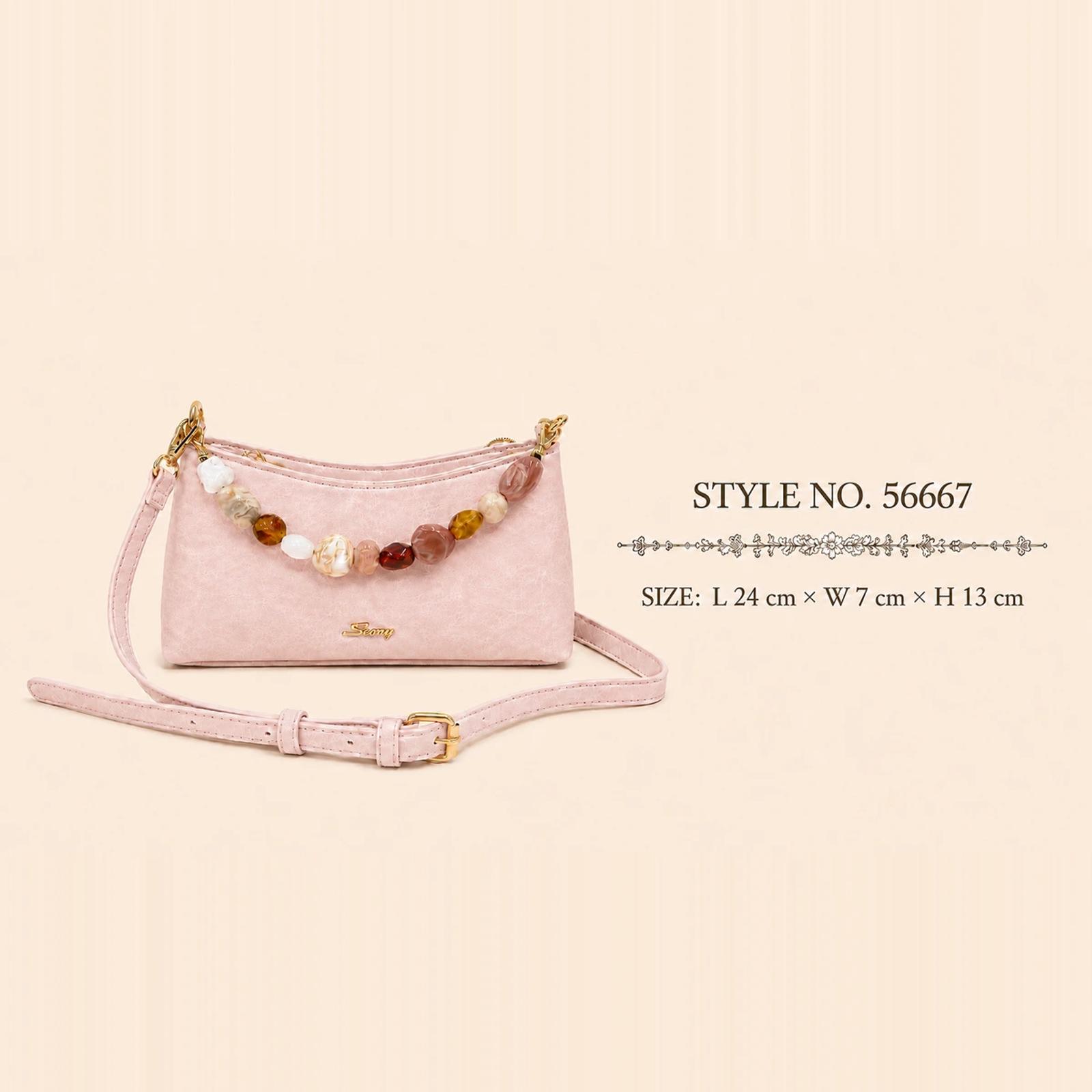 Croc-Embossed Blush Pink PU Banana Bag OEM Manufacturer thumbnail 2
