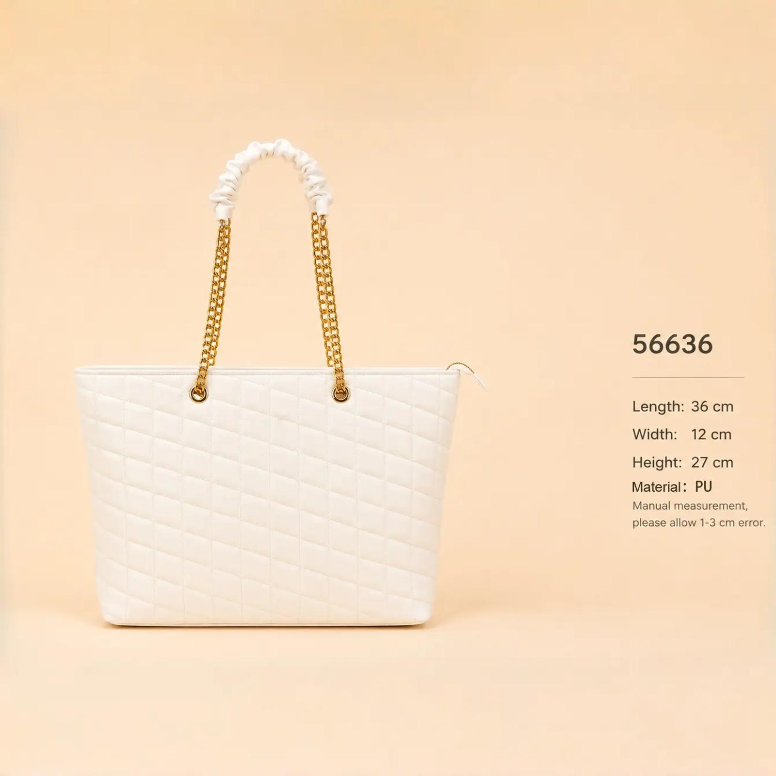 Lattice Quilted PU Chain Handle Tote | OEM Manufacturer thumbnail 2