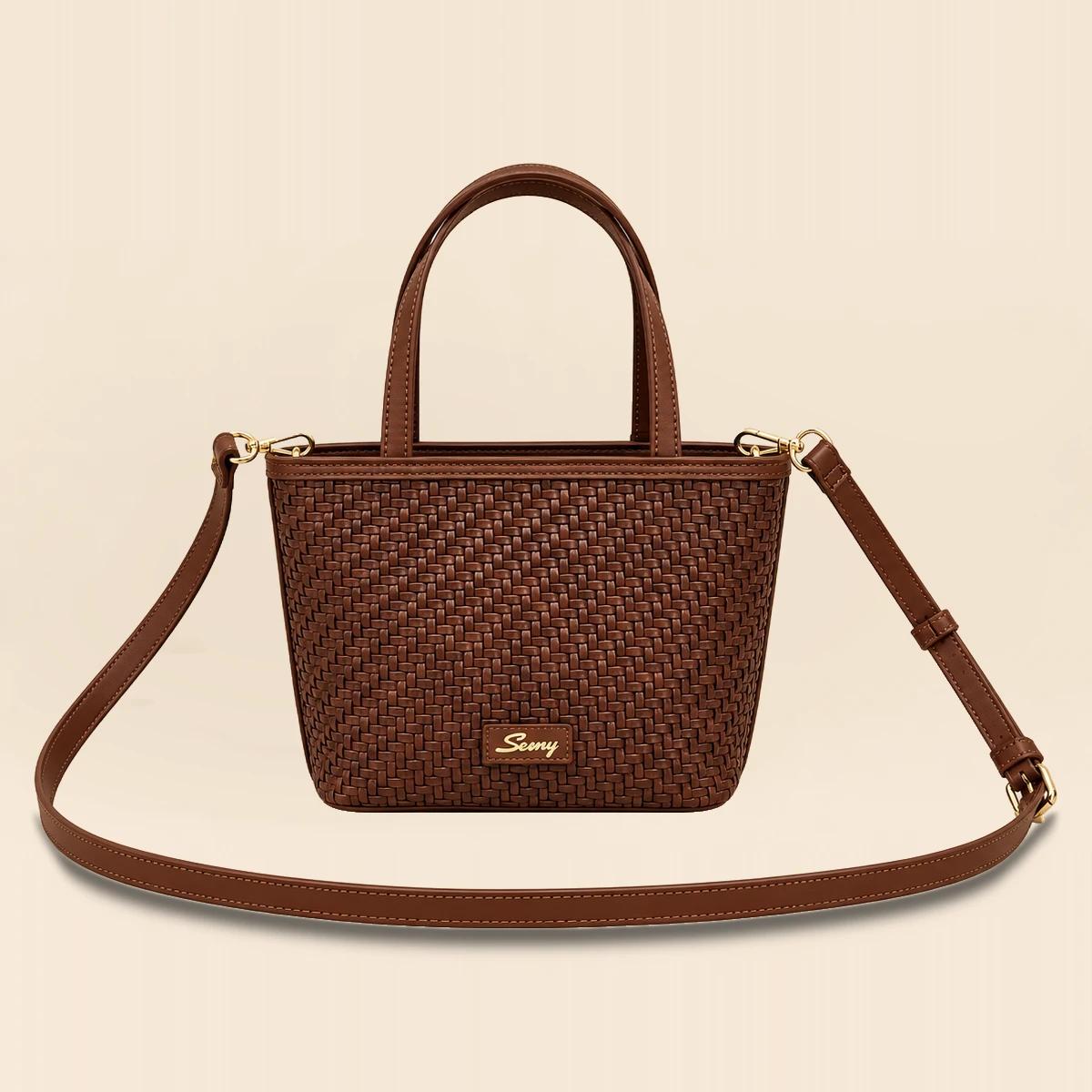 Quiet Luxury Embossed PU Bucket Bag | OEM Handbag Manufacturer — image 1