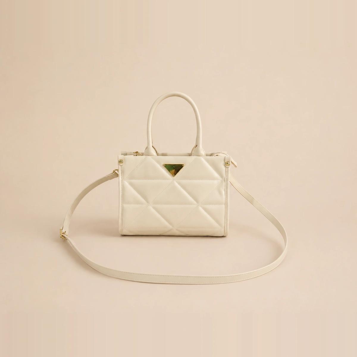 Quilted PU Mini Tote Handbag with Detachable Strap | OEM Factory — image 1