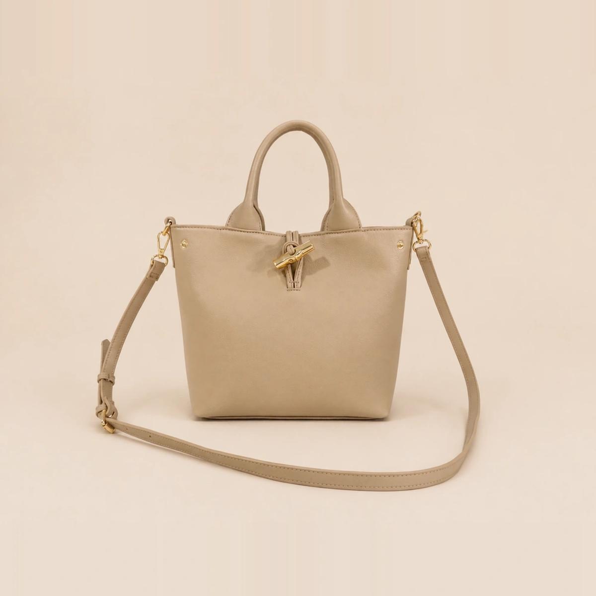 Structured Smooth PU Mini Tote with T-Bar Hardware for Private Label — image 1