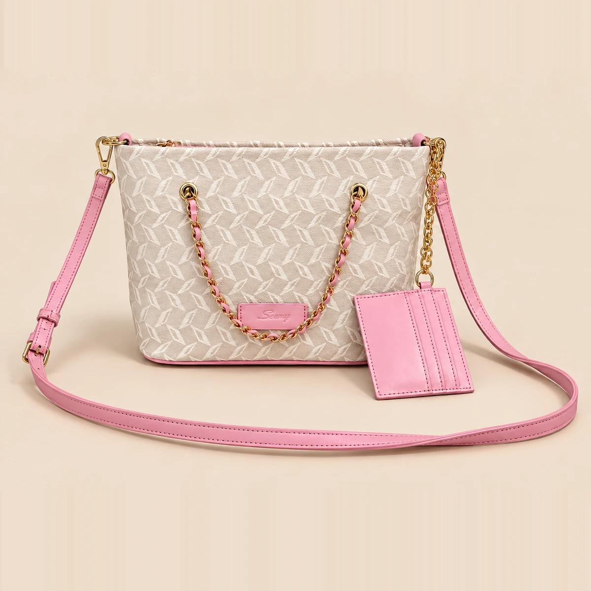 Sweet Resort Style Monogram PU Crossbody Bag | OEM Manufacturer — image 1