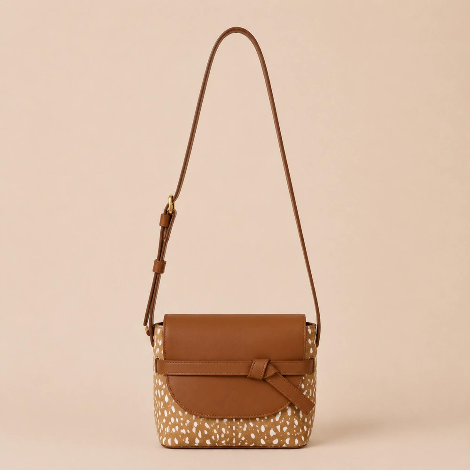 Woven Stripe Canvas Bucket Crossbody Bag OEM Factory thumbnail 2
