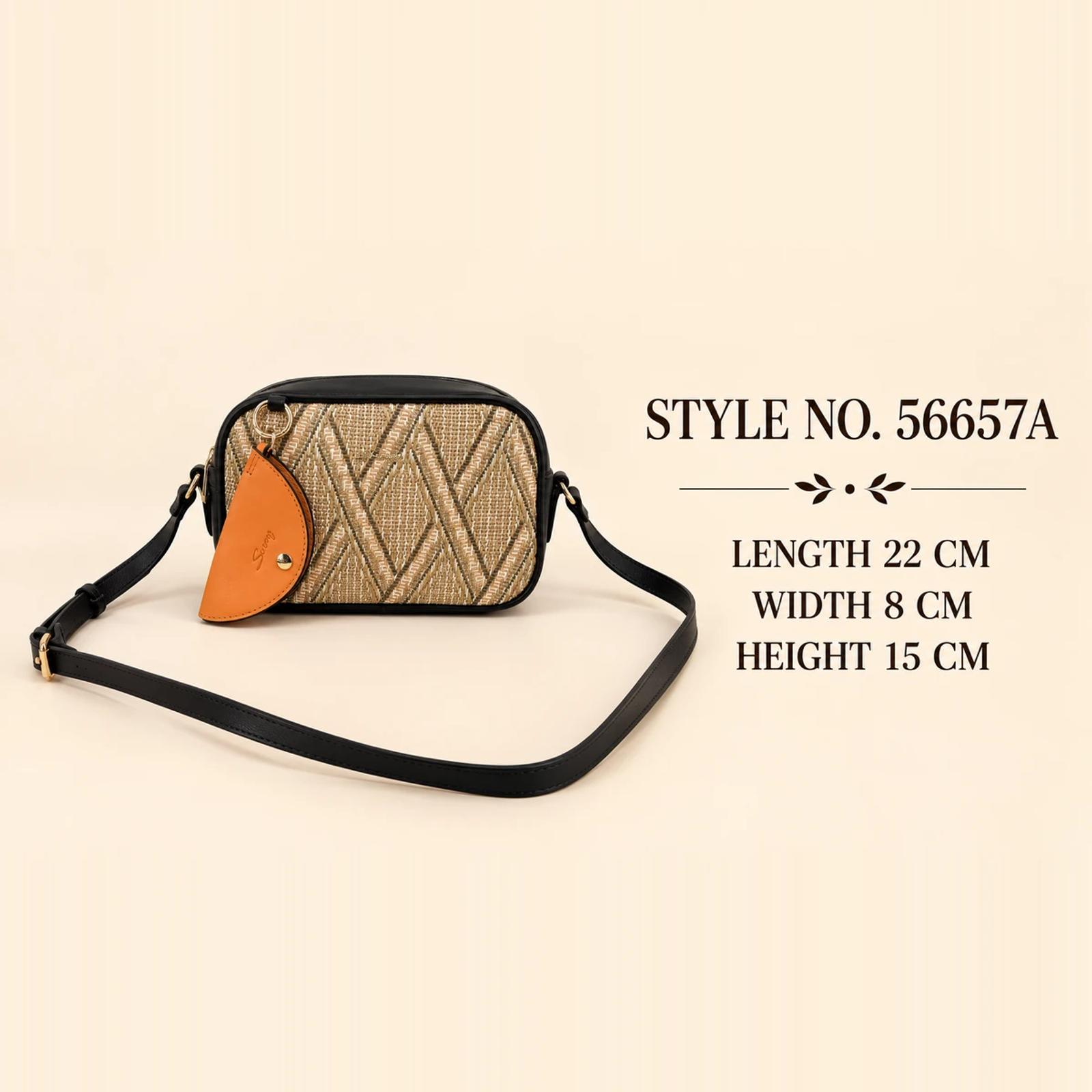 Natural Woven PP Straw Crossbody Bag | Custom Handbag Manufacturer thumbnail 2
