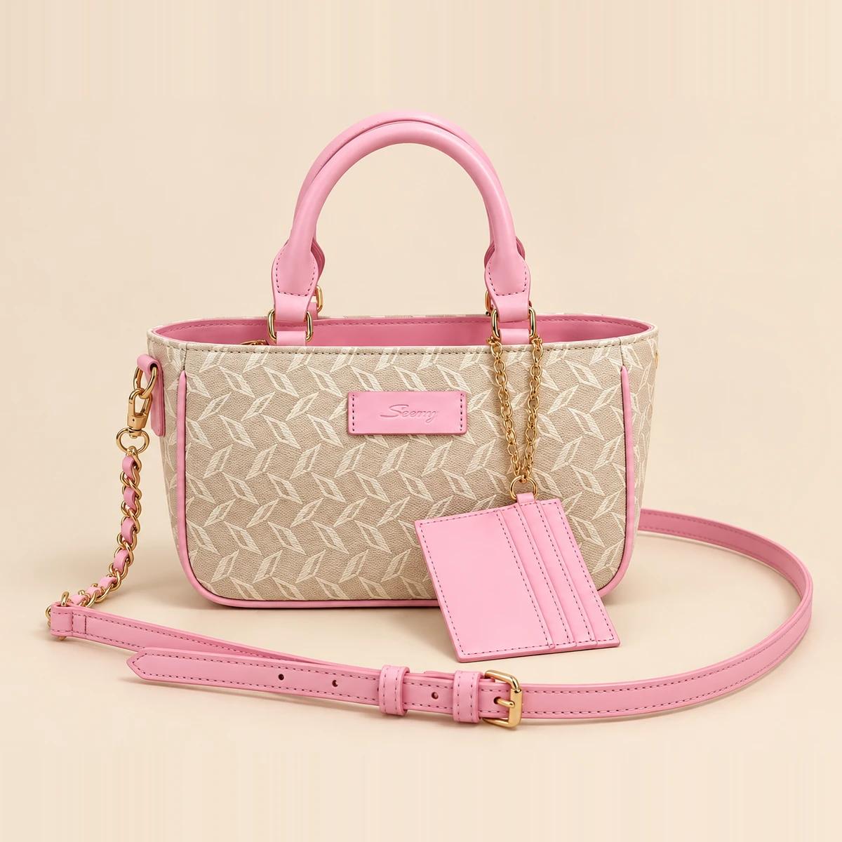 Sweet Resort Style Monogram PU Crossbody Bag | OEM Handbag Factory — image 1