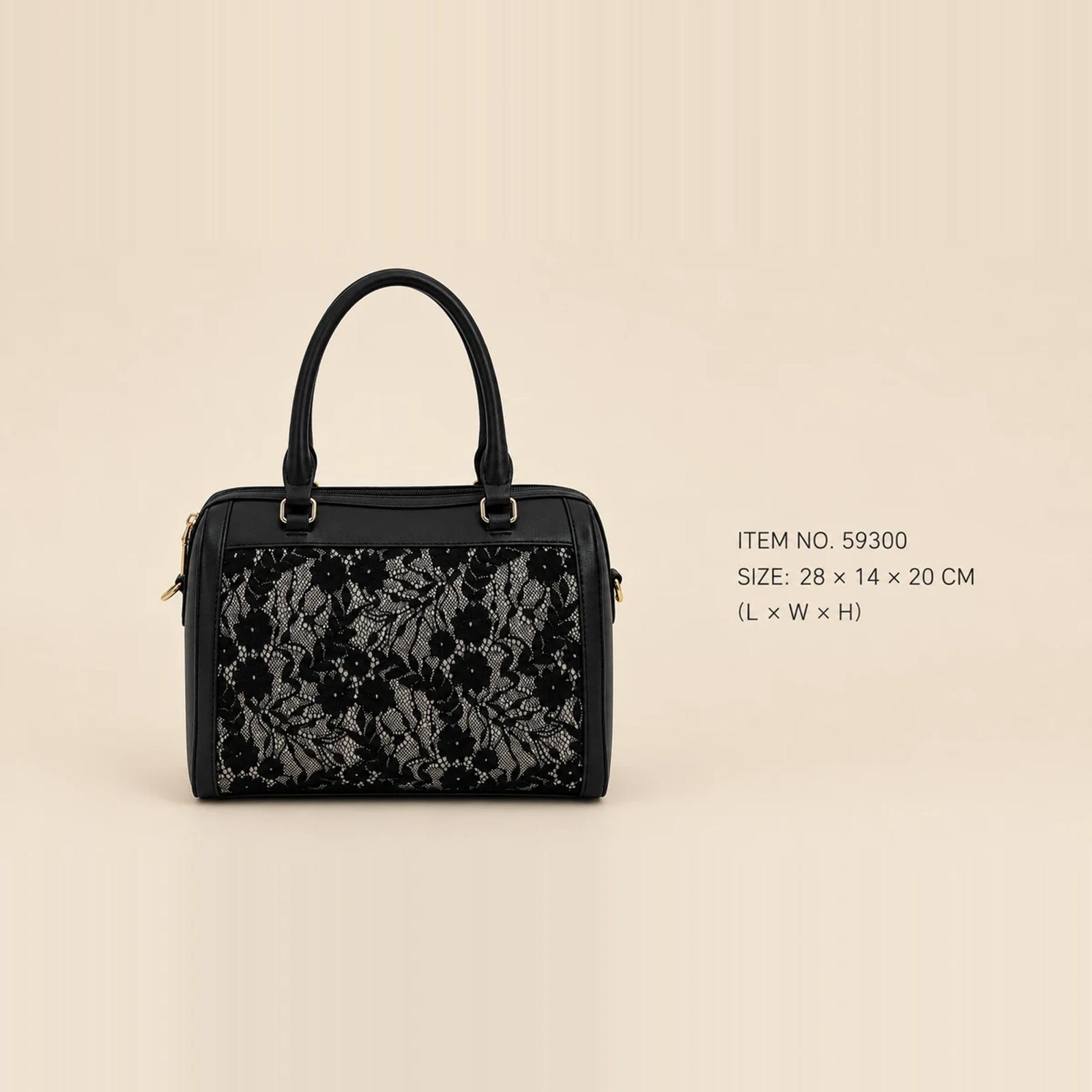 Lace Overlay Sequin PU Doctor Bag OEM Private Label Manufacturer thumbnail 2