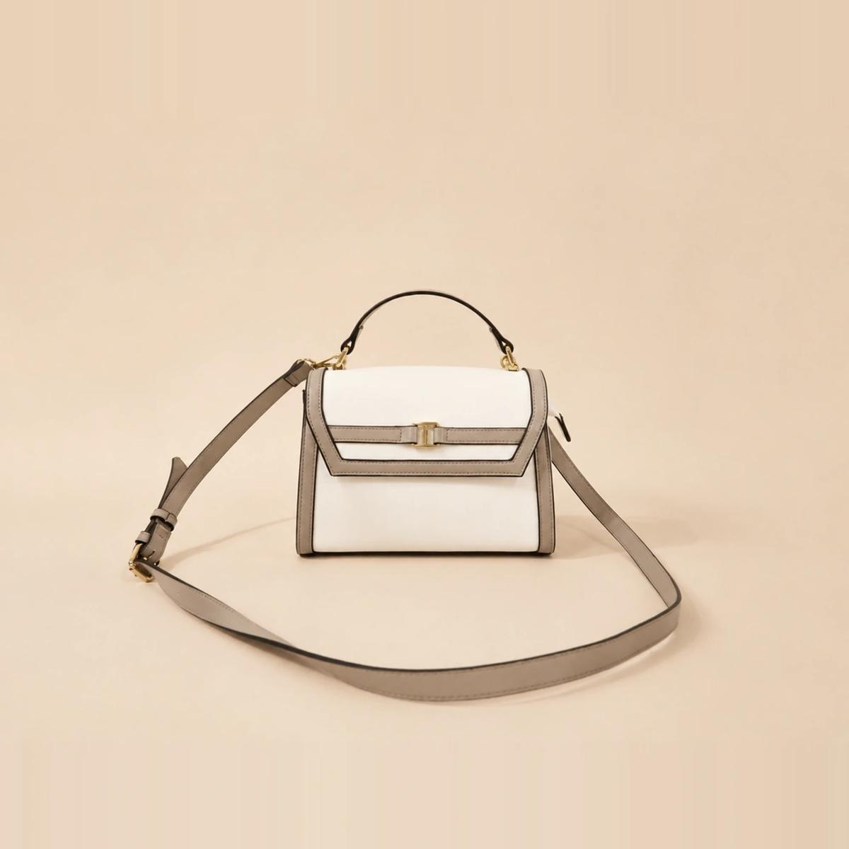 Structured Two-Tone PU Top Handle Satchel for Private Label Brands — image 1