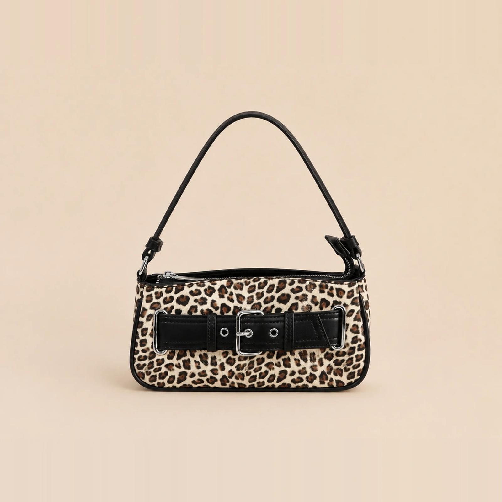 Leopard Print PU Baguette Shoulder Bag OEM Private Label Factory thumbnail 3