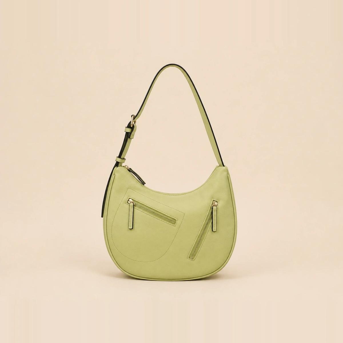 Pastel Green Crescent Hobo Bag | Smooth PU OEM Bulk Supplier — image 1