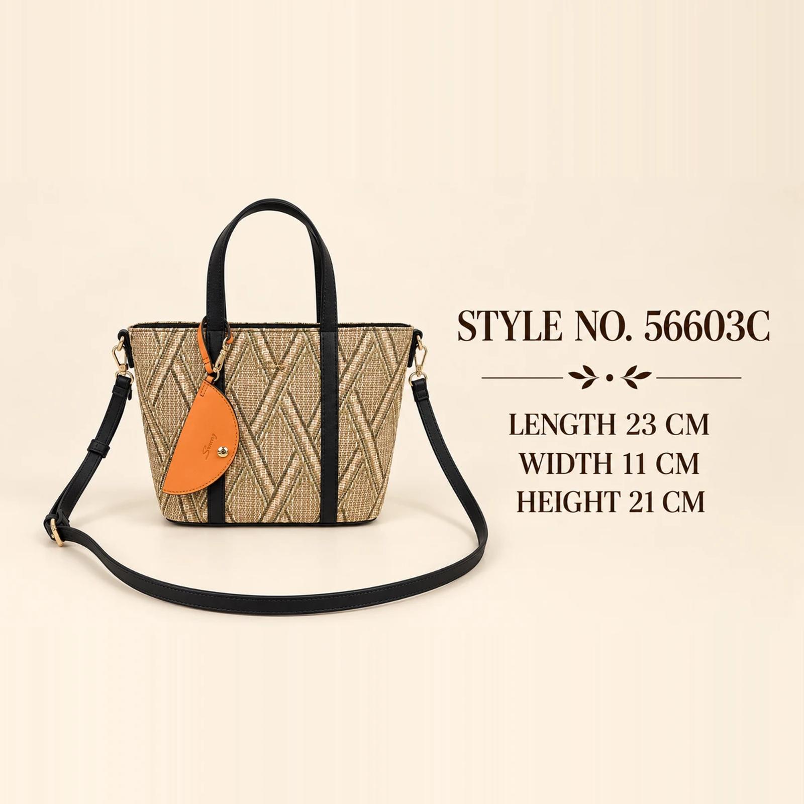 Beige Woven PP Straw Teardrop Tote Bag | Private Label Bag Supplier thumbnail 2