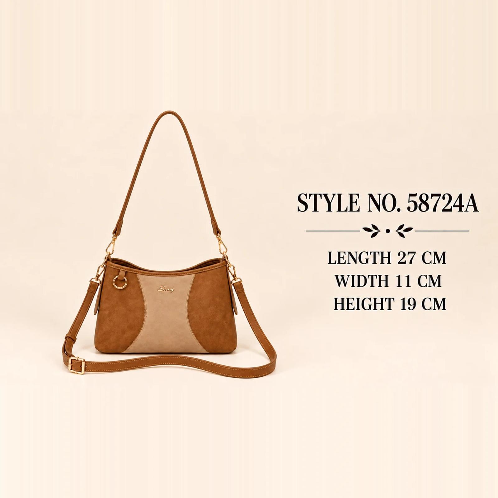 Camel Suede-Finish PU O-Ring Baguette Bag | Private Label Bag Supplier thumbnail 2