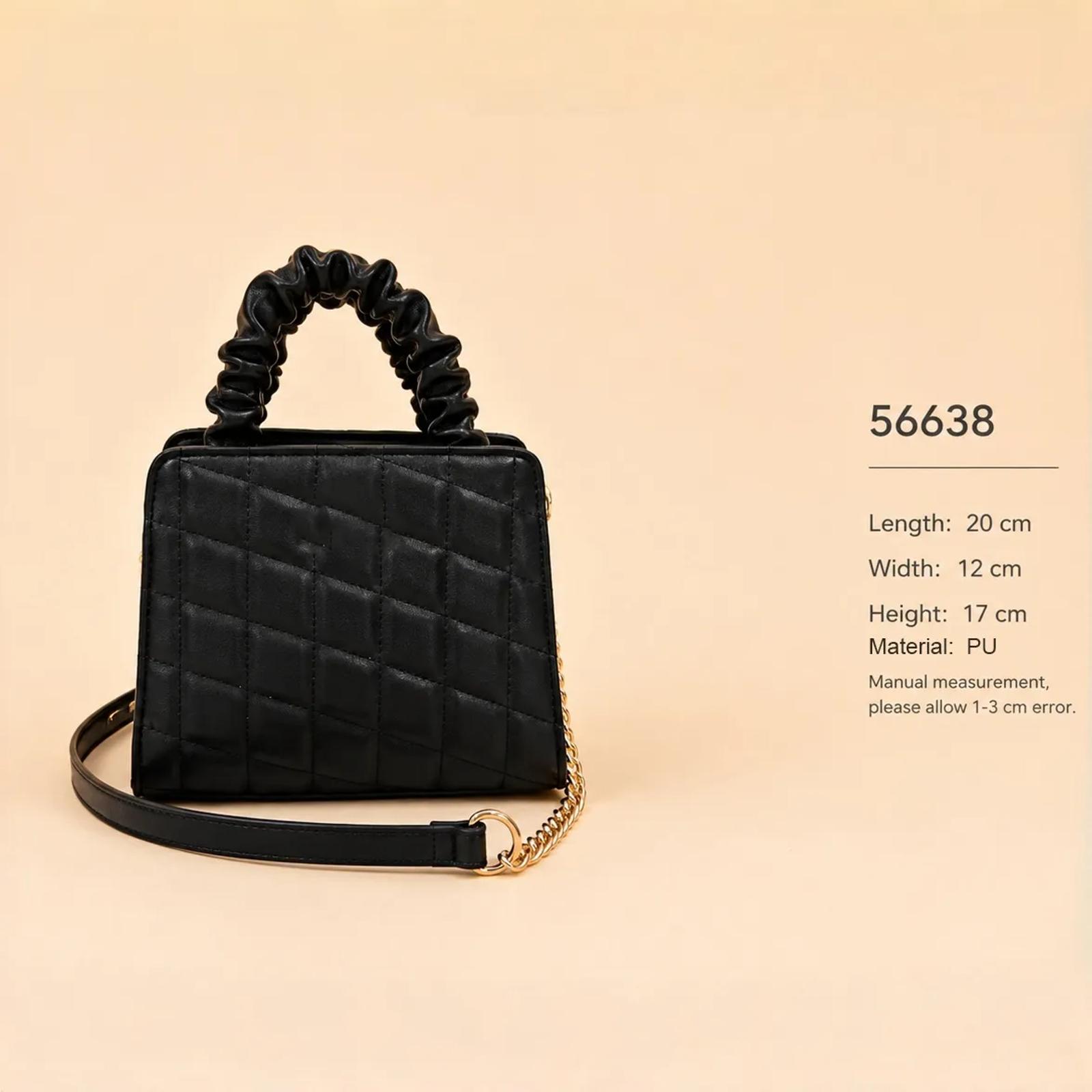 Quilted PU Chain Strap Top Handle Handbag | OEM Factory thumbnail 2